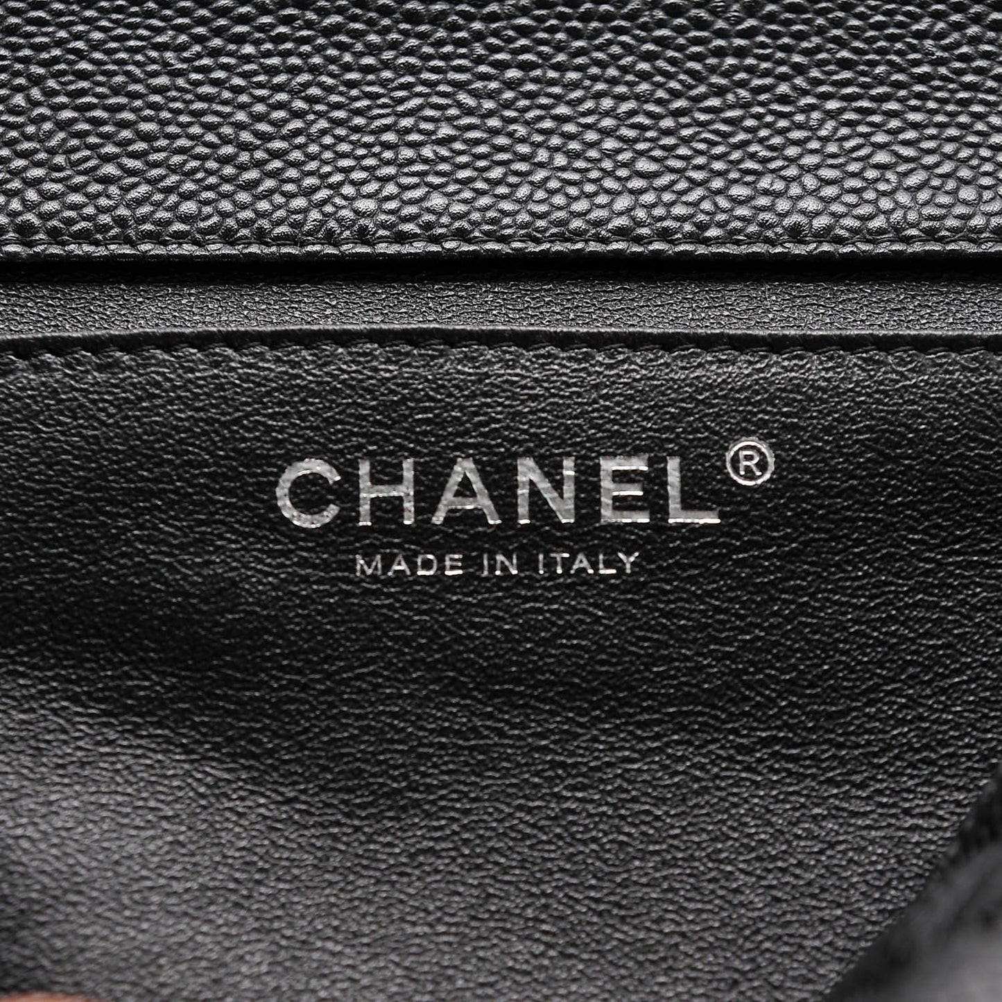 Caviar Quilted Clutch With Chain Flap Black