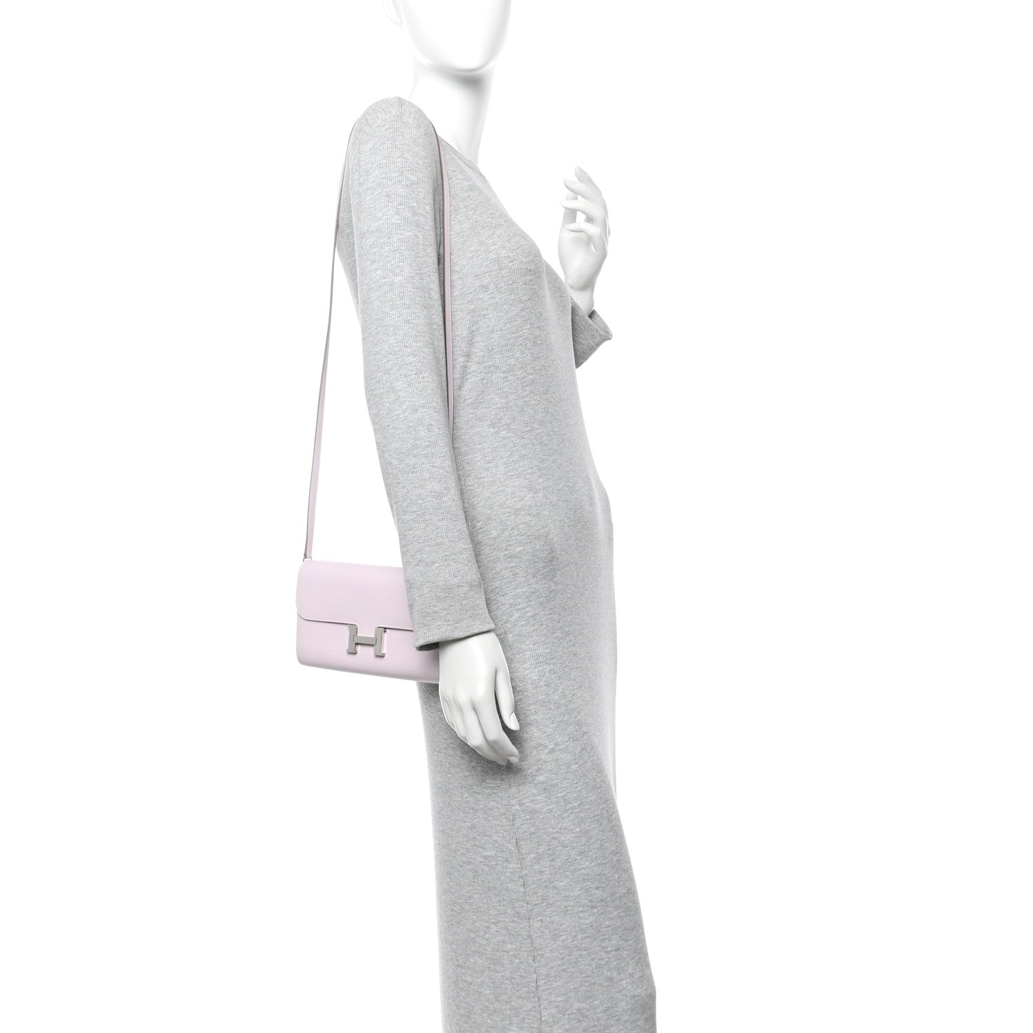 Hermes Evercolor Constance Wallet To Go Mauve Pale 3 of 23