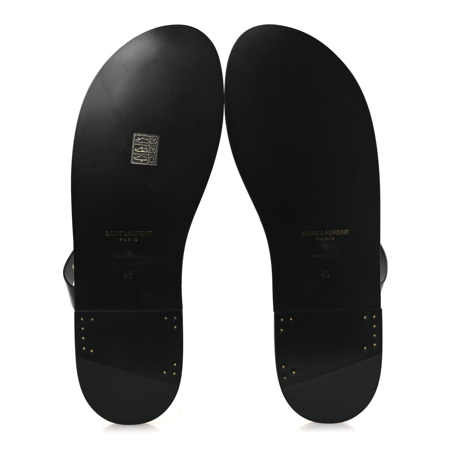 Calfskin Mens Cassandra Monogram Sandals 45 Black