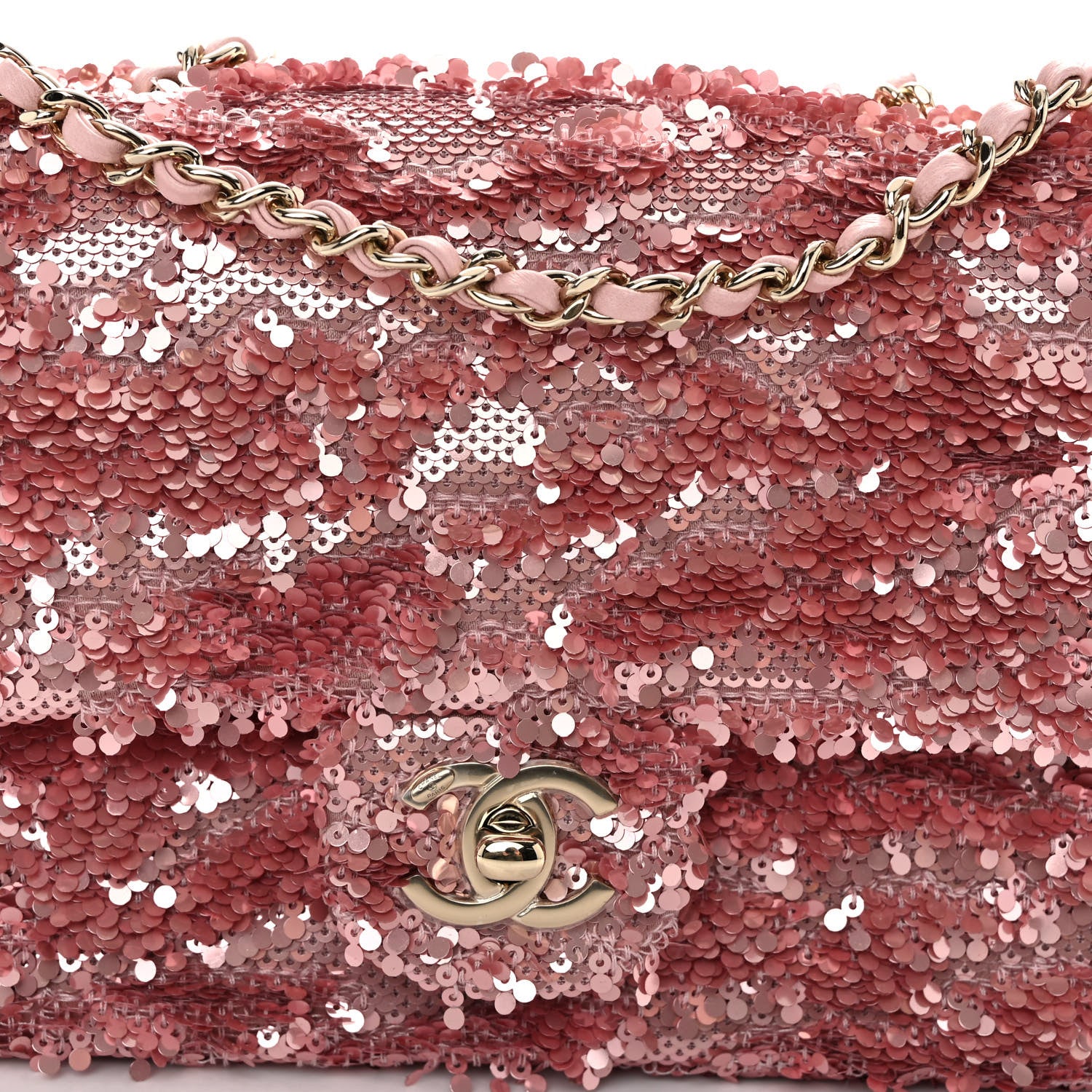Chanel Sequin Mini Rectangular Flap Pink 8 of 10