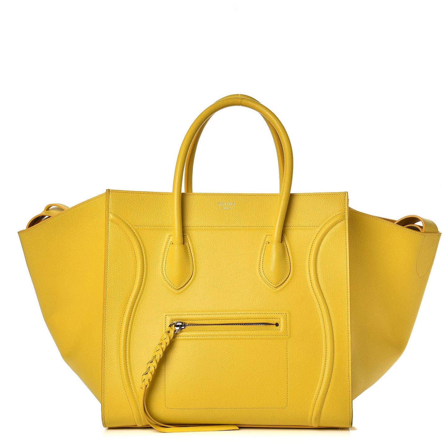 Baby Grained Calfskin Medium Phantom Luggage Sun Yellow