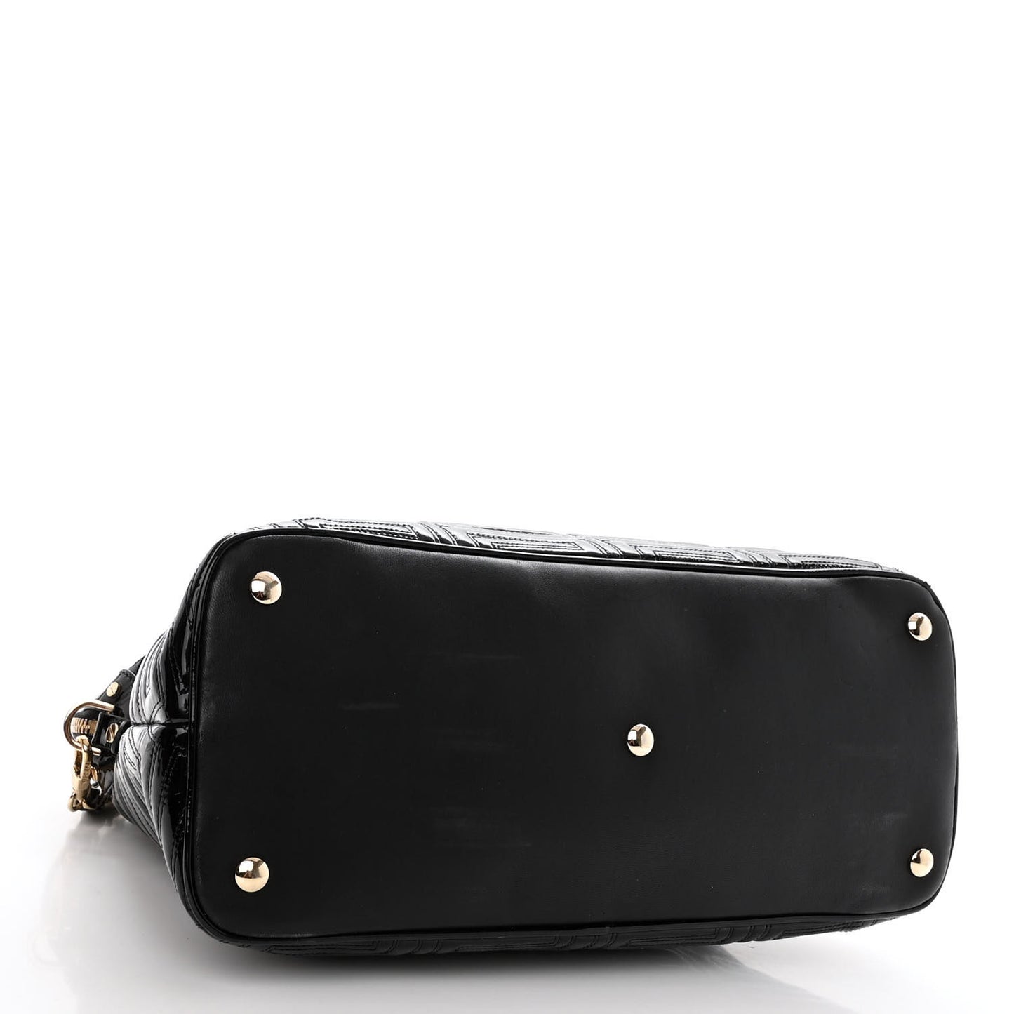 Patent Borsa Couture Shoulder Bag Black