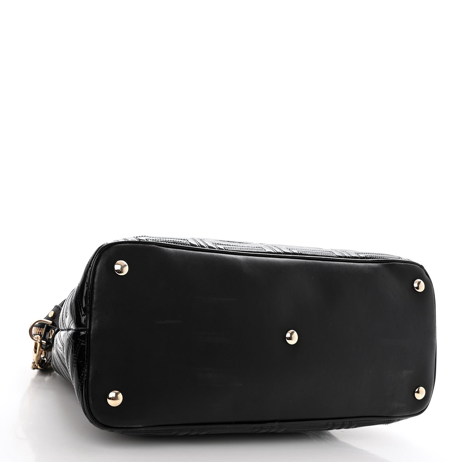 Versace Patent Borsa Couture Shoulder Bag Black 4 of 10