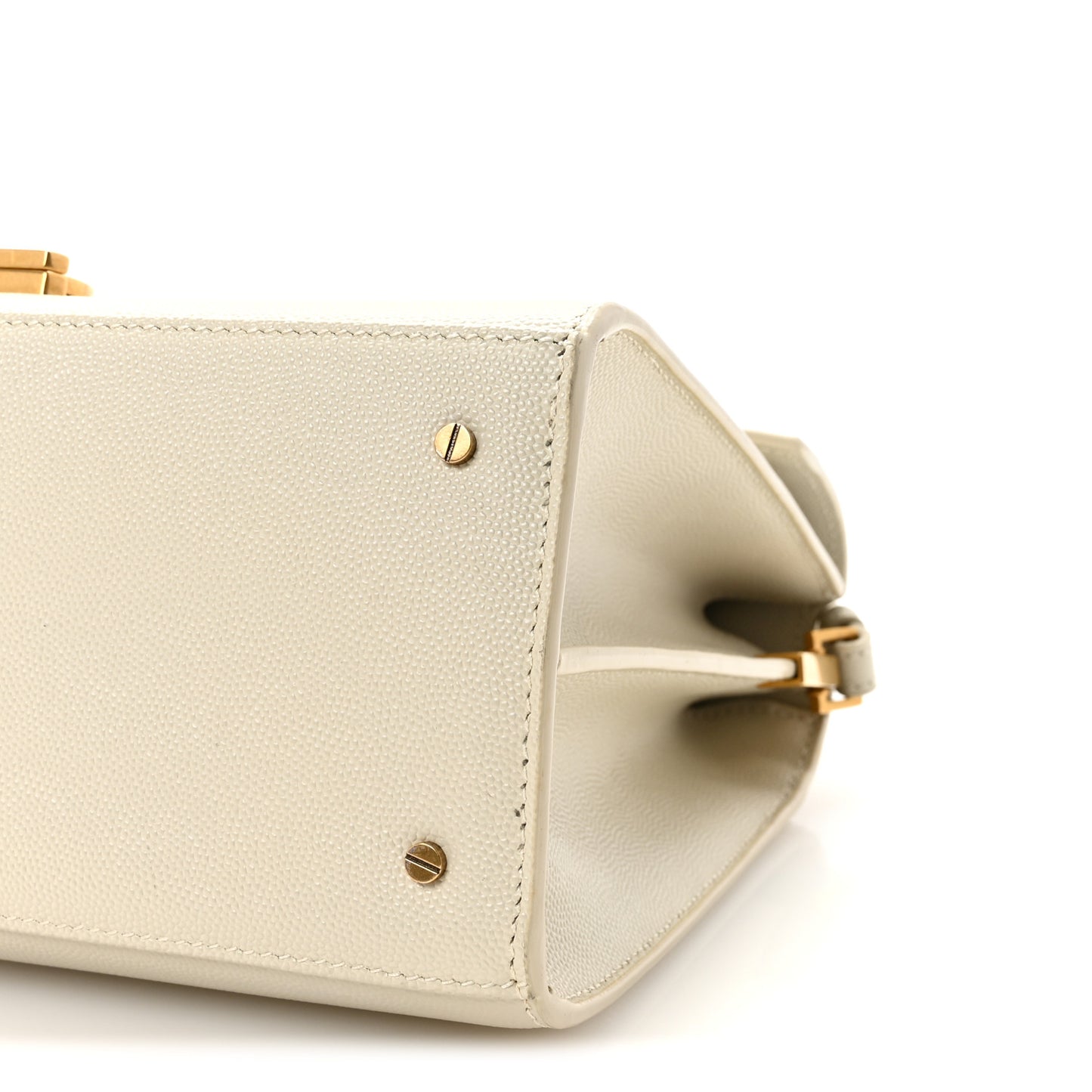 Grain de Poudre Medium Classic Monogram Cassandra Top Handle Crema Soft Rouge Legion