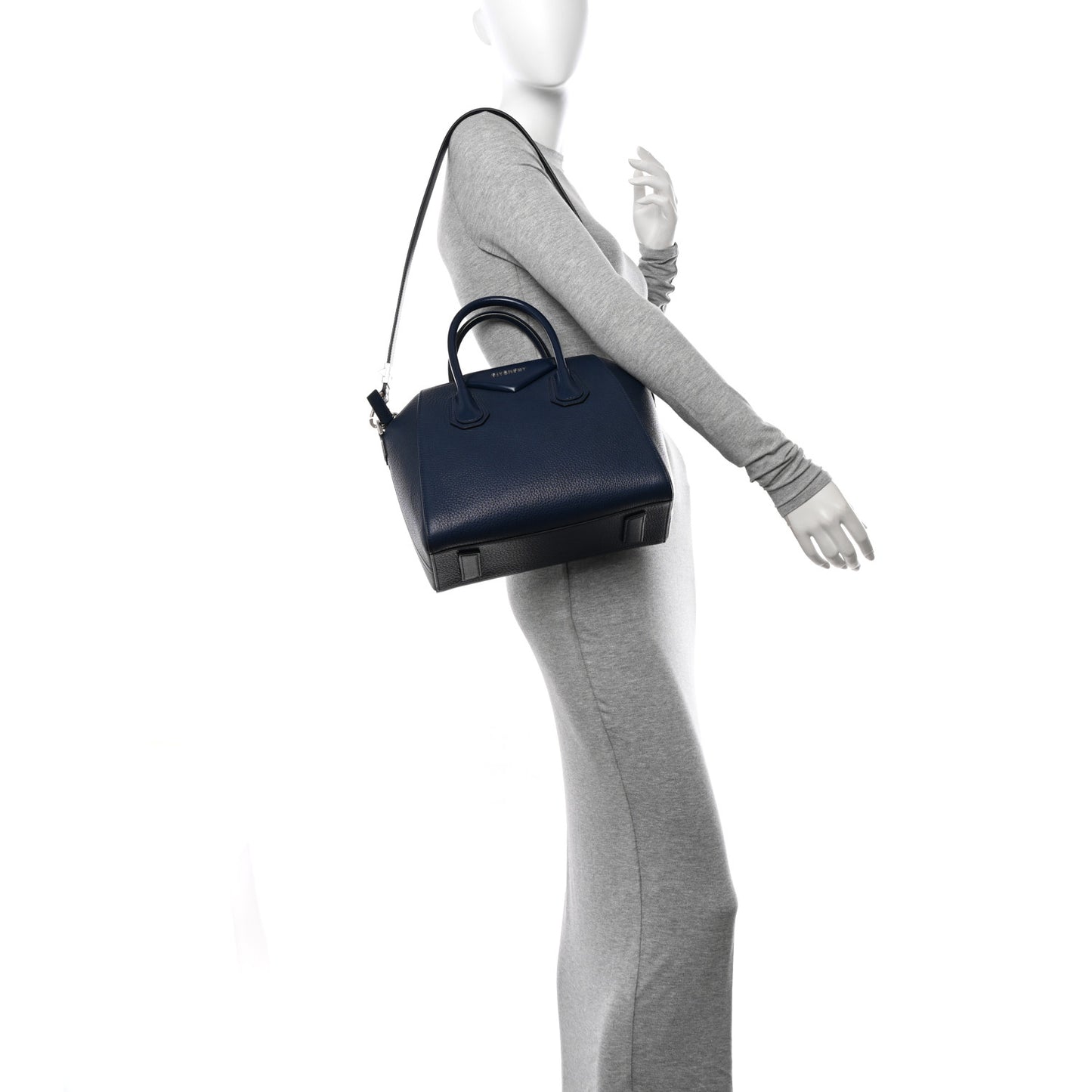 Sugar Goatskin Small Antigona Navy