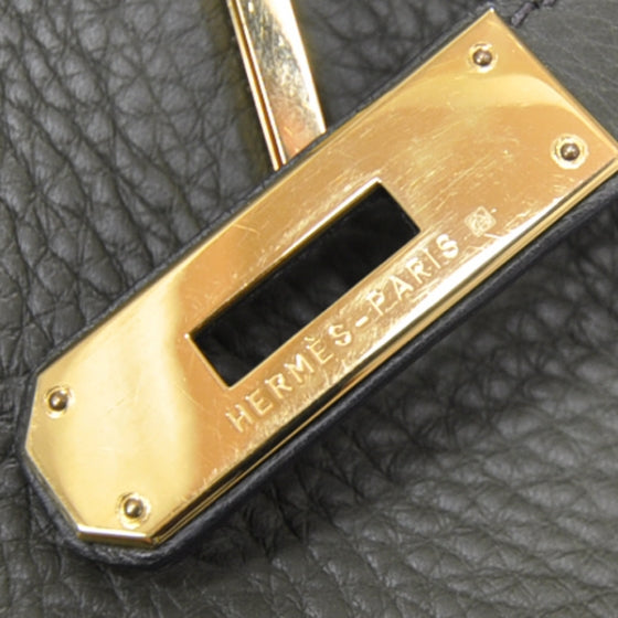 Hermes Taurillon Clemence Birkin 35 Vert Veronese 10 of 13