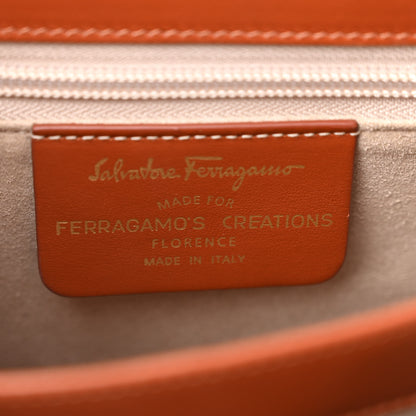 Salvatore Ferragamo Brushed Off Calfskin Small Iconic Top Handle Tan 6 of 10