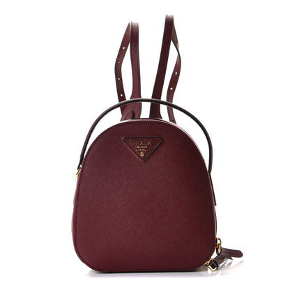 Prada Saffiano Lux Mini Odette Backpack Cerise 1 of 6