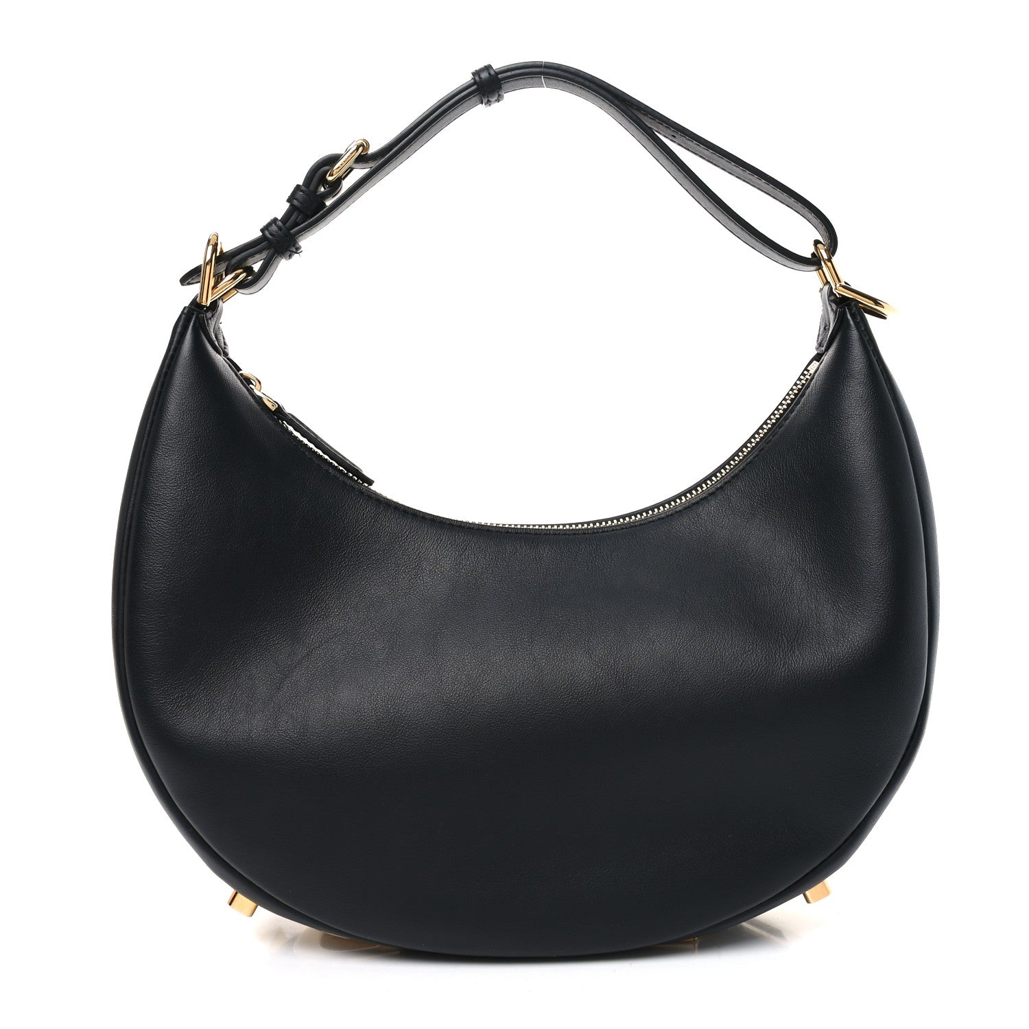 Fendi Vitello Grace Matte Small Fendigraphy Hobo Bag Black 1 of 10