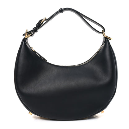 Fendi Vitello Grace Matte Small Fendigraphy Hobo Bag Black 1 of 10