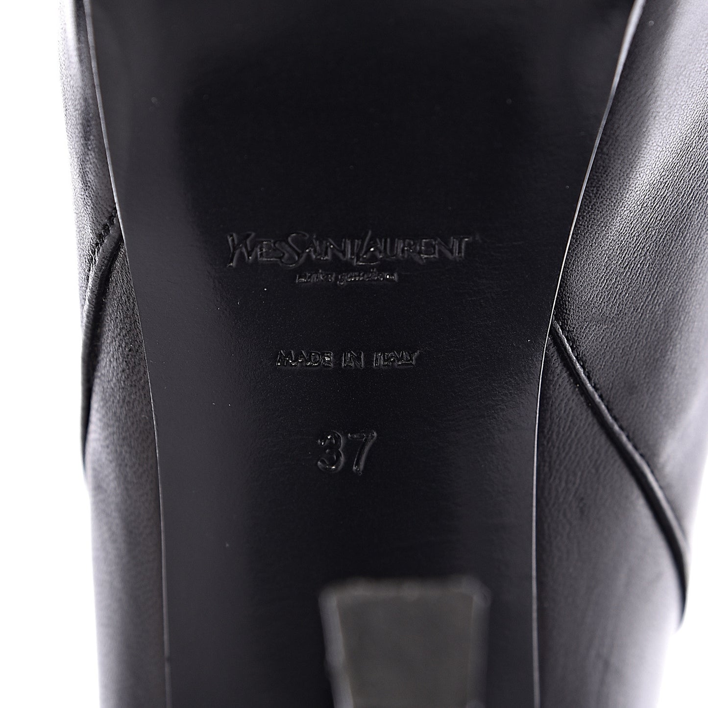 Nappa Vernice Cap Toe Platform Knee High Boots 37 Black