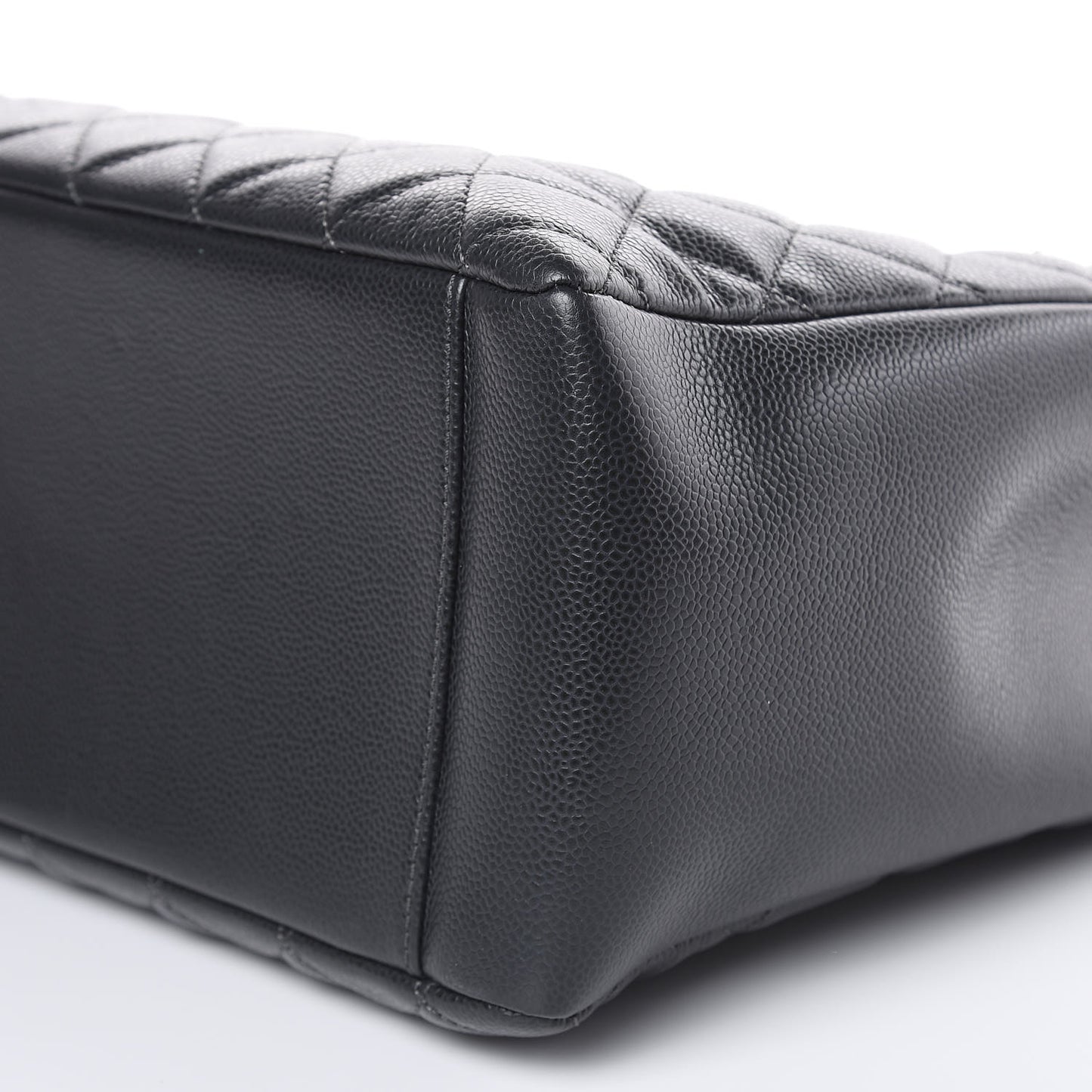 Caviar Quilted Grand Shopping Tote GST Dark Grey