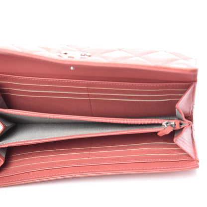 Chanel Patent Quilted Brilliant Large Flap Wallet Pink 5 of 10