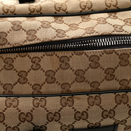Gucci Monogram Dollar Calfskin Boston Duffle Bag Beige Ebony Testa di Moro Marrone Scuro 11 of 13