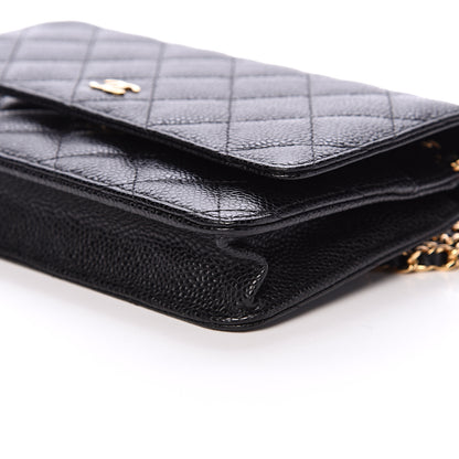 Chanel Caviar Quilted Wallet On Chain WOC Black 10 of 11