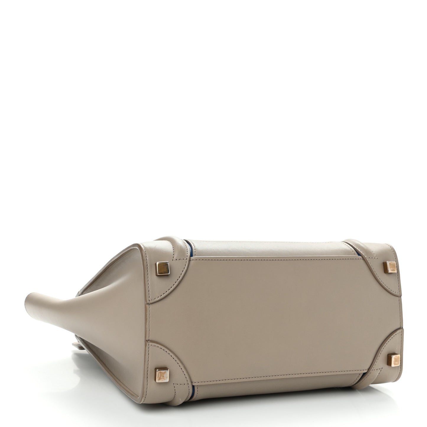 Smooth Calfskin Interstice Micro Luggage Light Taupe