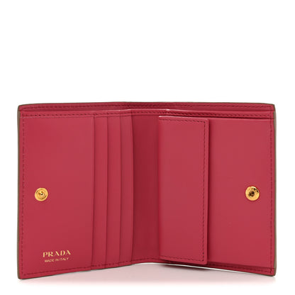 Prada Vitello Daino Small Bi-Fold Wallet Cammeo 5 of 7