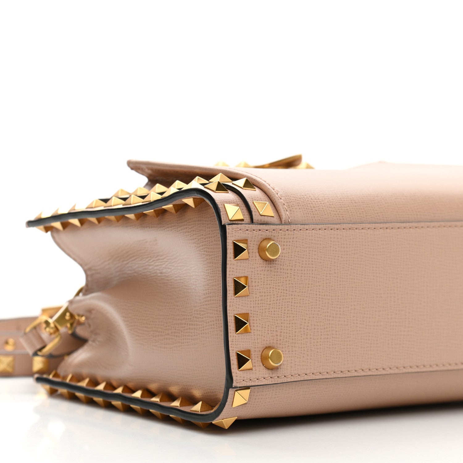 Valentino Garavani Vitello Small Rockstud Alcove Top-Handle Bag Rose Cannelle 8 of 10