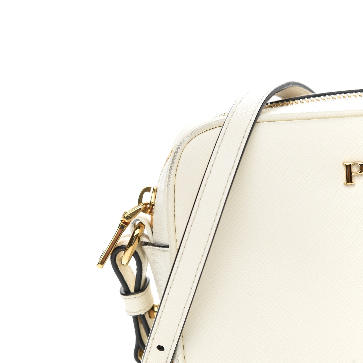 Saffiano Camera Crossbody White