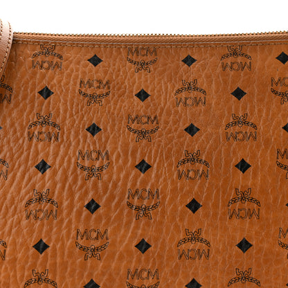 MCM Visetos Medium Crossbody Pouch Cognac 8 of 10