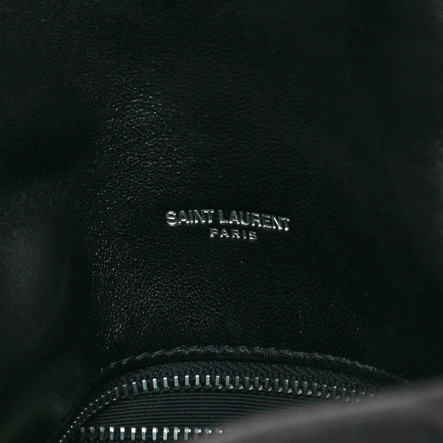 Saint Laurent Lambskin Quilted Small Loulou Puffer Monogram Chain Satchel Black 7 of 13