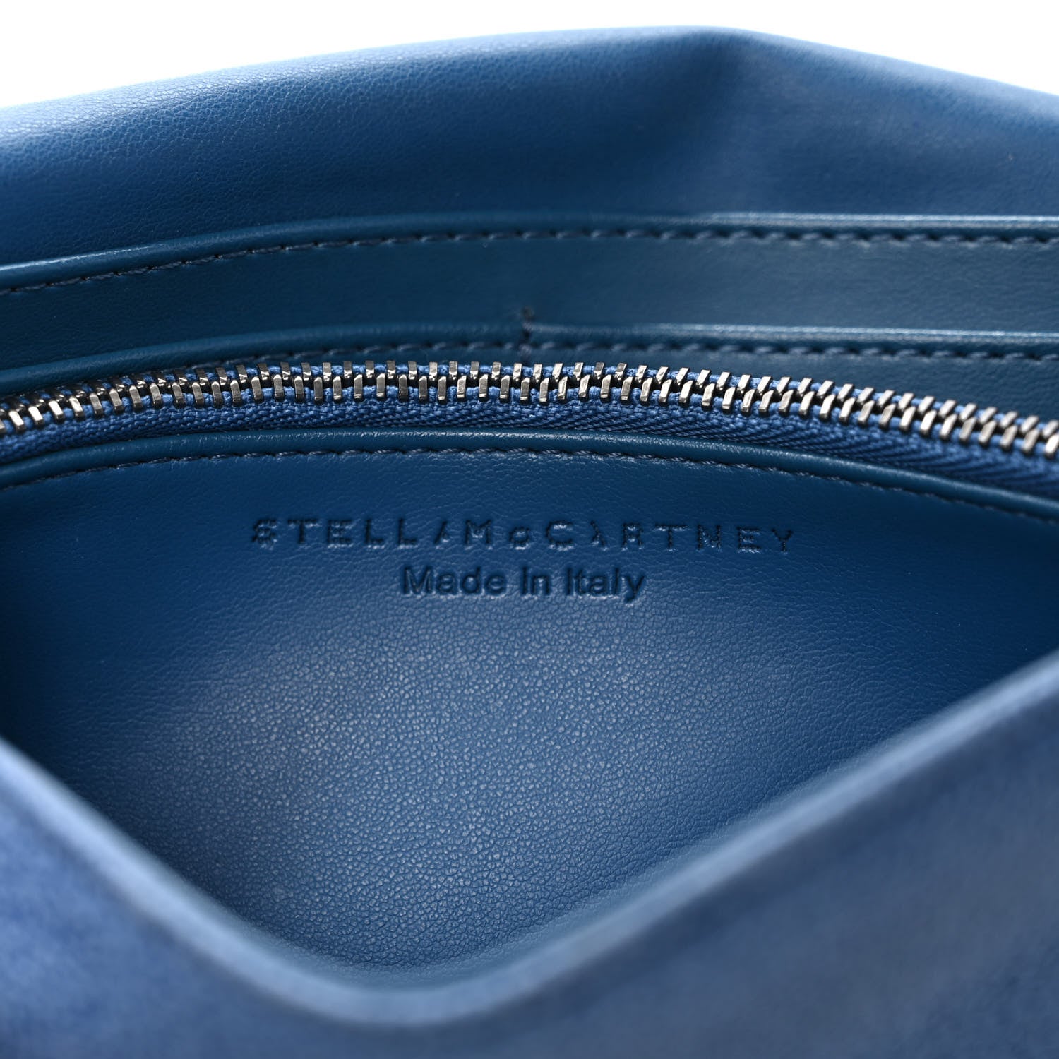 Stella McCartney Shaggy Deer Falabella Flap Wallet Blue 6 of 9