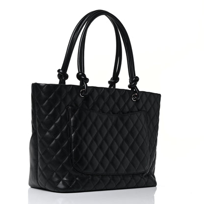Chanel Calfskin Quilted Large Cambon Tote Black 2 of 4