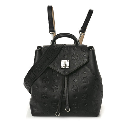 MCM Calfskin Ottomar Monogram Essential Backpack Black 1 of 10