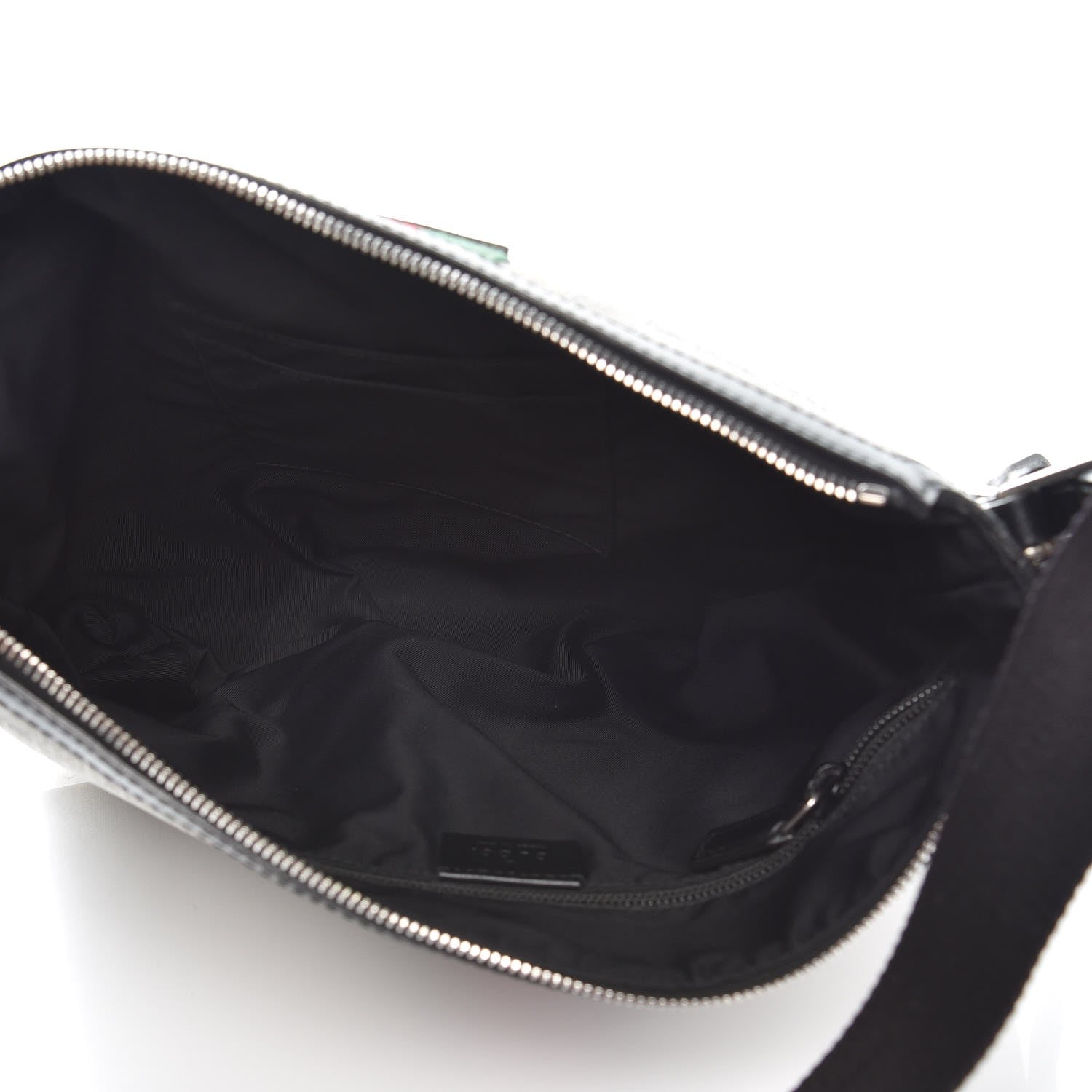Gucci GG Supreme Monogram Web Messenger Bag Black 5 of 11