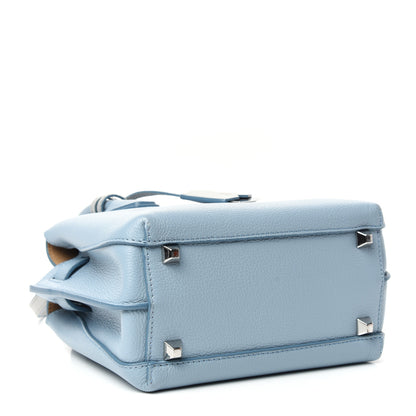 MCM Grained Calfskin Mini Milla Tote Sky Blue 4 of 8
