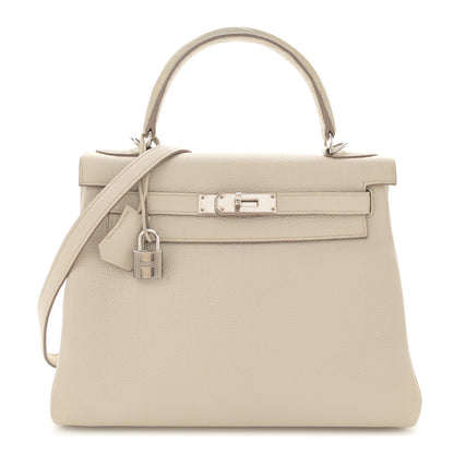 Hermes Togo Matte Alligator Kelly Retourne Touch 28 Beton 1 of 13