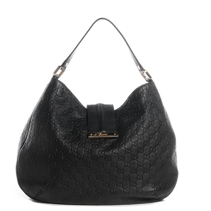 Gucci Guccissima New Ladies Web Large Hobo Black 1 of 7
