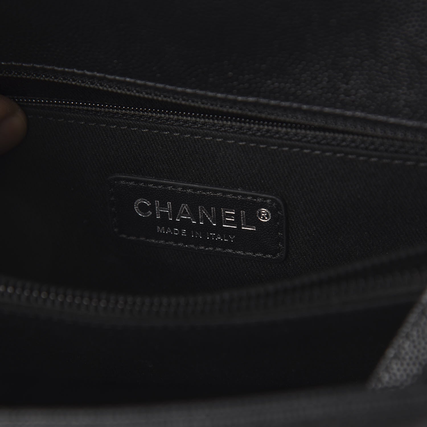 Chanel Caviar Chevron Quilted Small Coco Handle Flap So Black 7 of 8