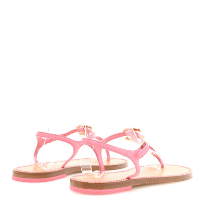 Chanel Lambskin CC Thong Sandals 39 Pink 5 of 8