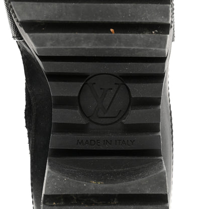 Louis Vuitton Suede Calfskin Monogram LV Black Heart Laureate Platform Desert Boots 35.5 Black 7 of 10