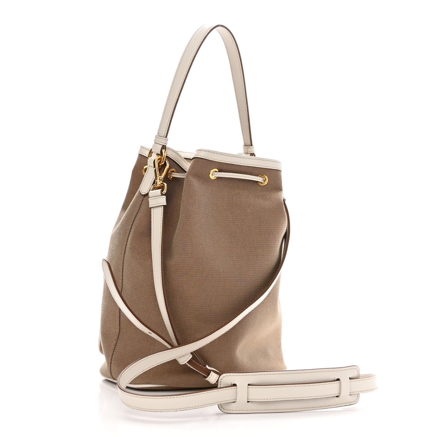Prada Jacquard Logo Mini Bucket Crossbody Bag Corda Talco 3 of 9