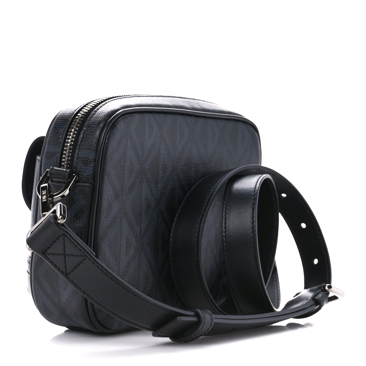Christian Dior Coated Canvas CD Diamond Hit The Road Messenger Black 3 of 11