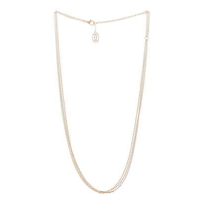 Cartier 18K Pink Yellow White Gold Three Chain Necklace 3 of 6