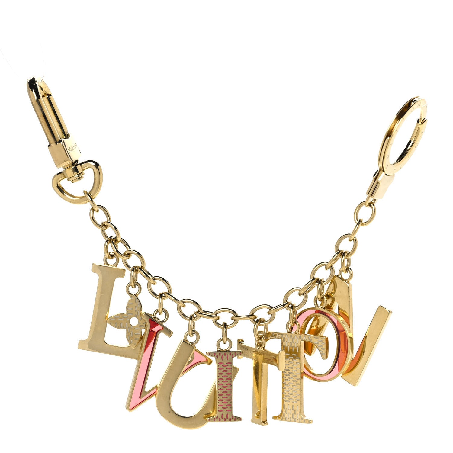 Louis Vuitton LV Tag Bag Charm Gold 1 of 4