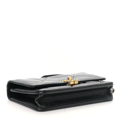 Chanel Lambskin Quilted Chanel 19 Wallet On Chain WOC Black 4 of 11