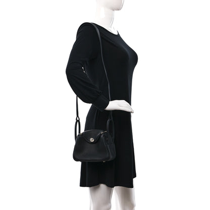 Hermes Taurillon Clemence Mini Lindy 20 Black 3 of 9