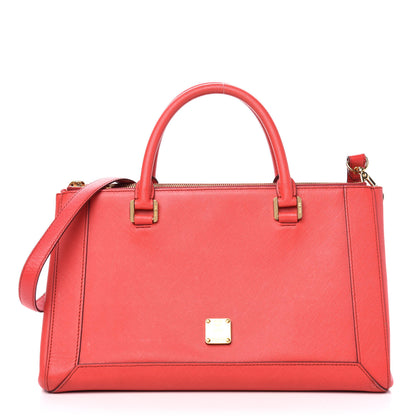 MCM Saffiano Nuovo Tote Hot Coral 1 of 14