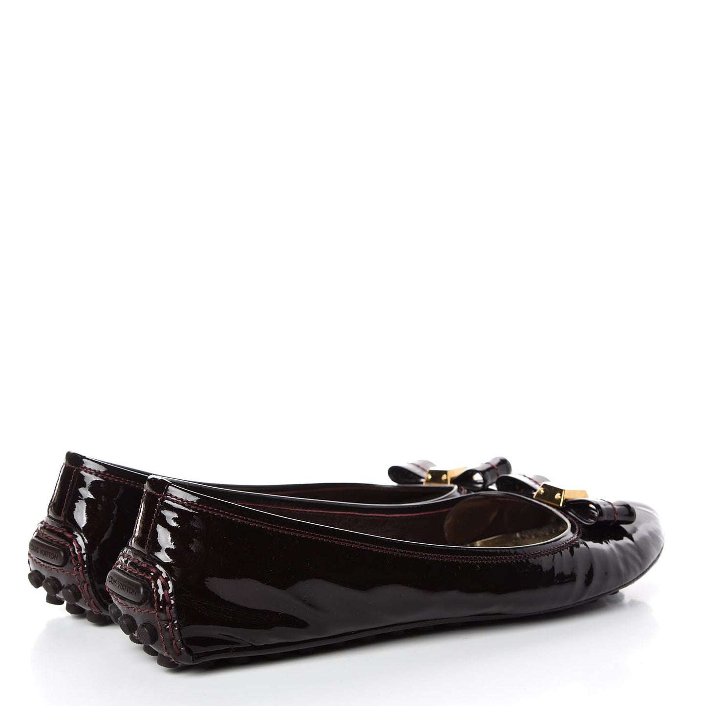 Patent Bow Flats 41 Bordeaux