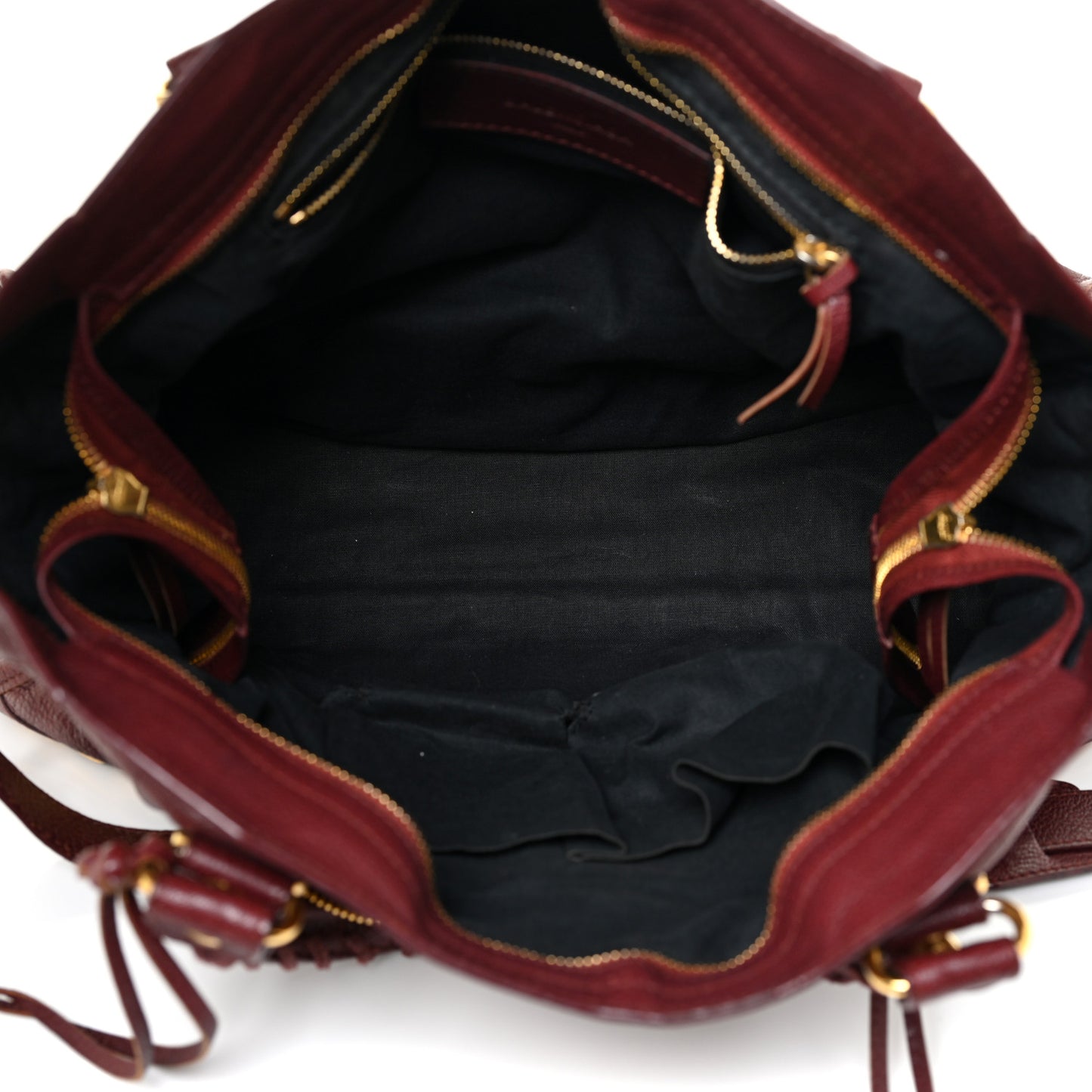 Chevre Gold Metallic Edge Hardware City Bordeaux