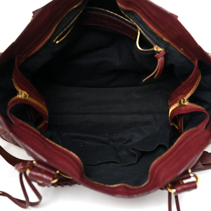 Balenciaga Chevre Gold Metallic Edge Hardware City Bordeaux 6 of 20