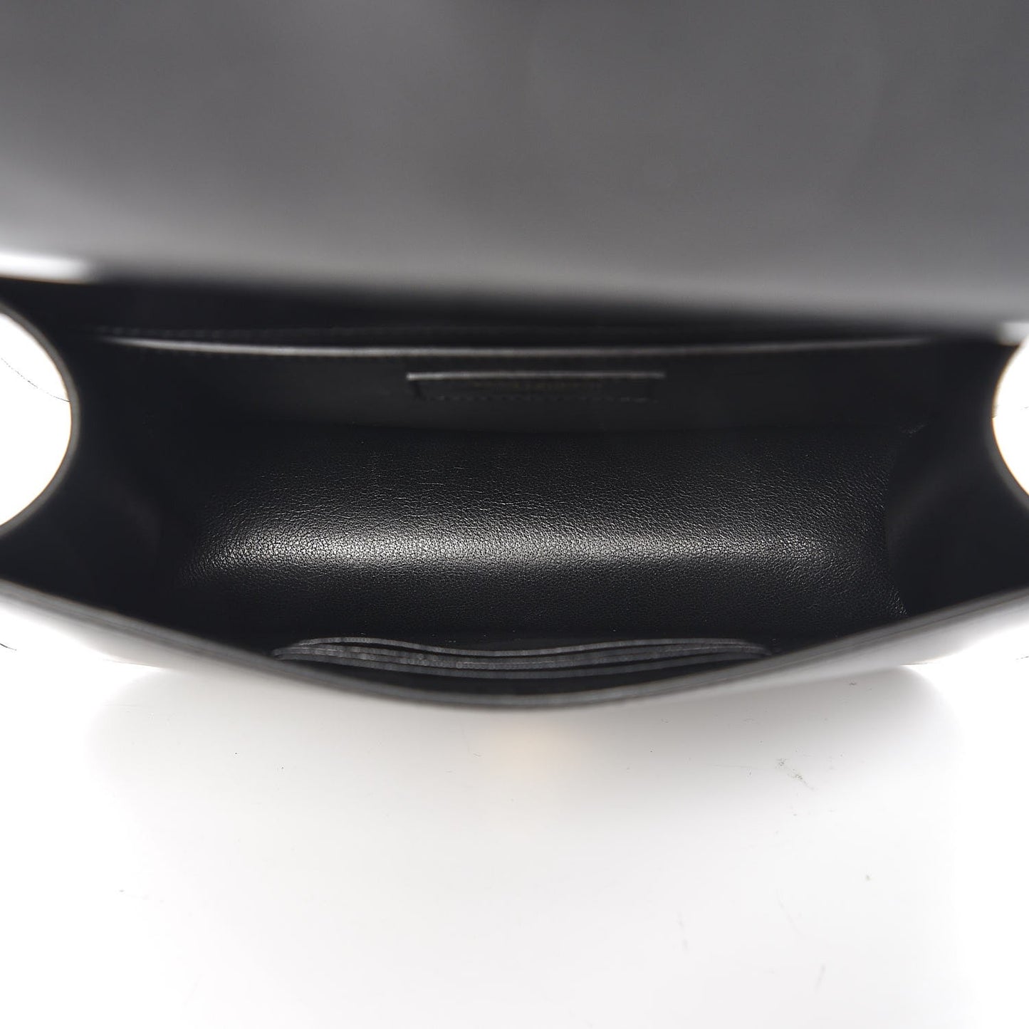 Smooth Calfskin Small Spontini Saddle Bag Black