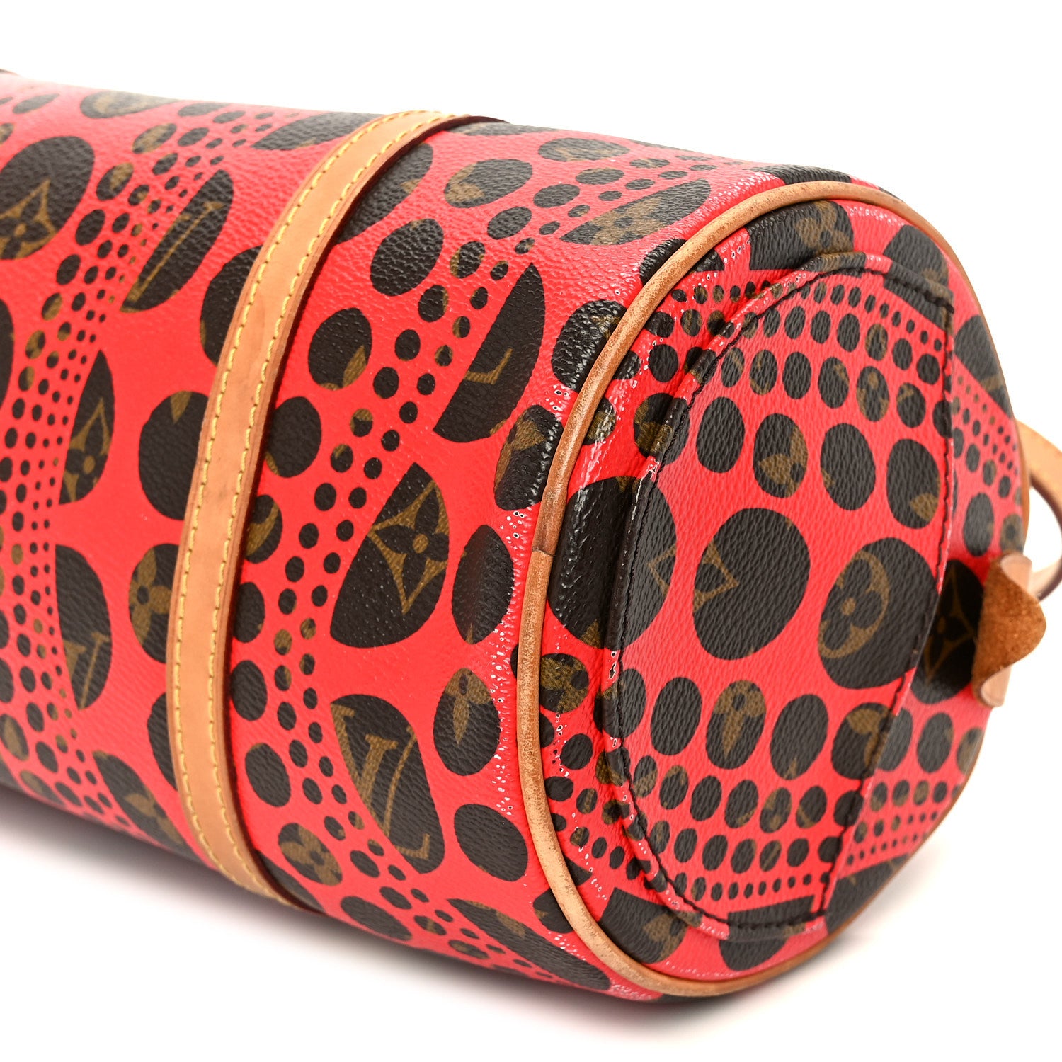 Louis Vuitton Monogram Kusama Pumpkin Dots Papillon 30 Red 10 of 13