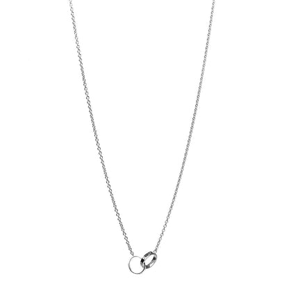 Cartier 18K White Gold Interlocking LOVE Necklace 1 of 6