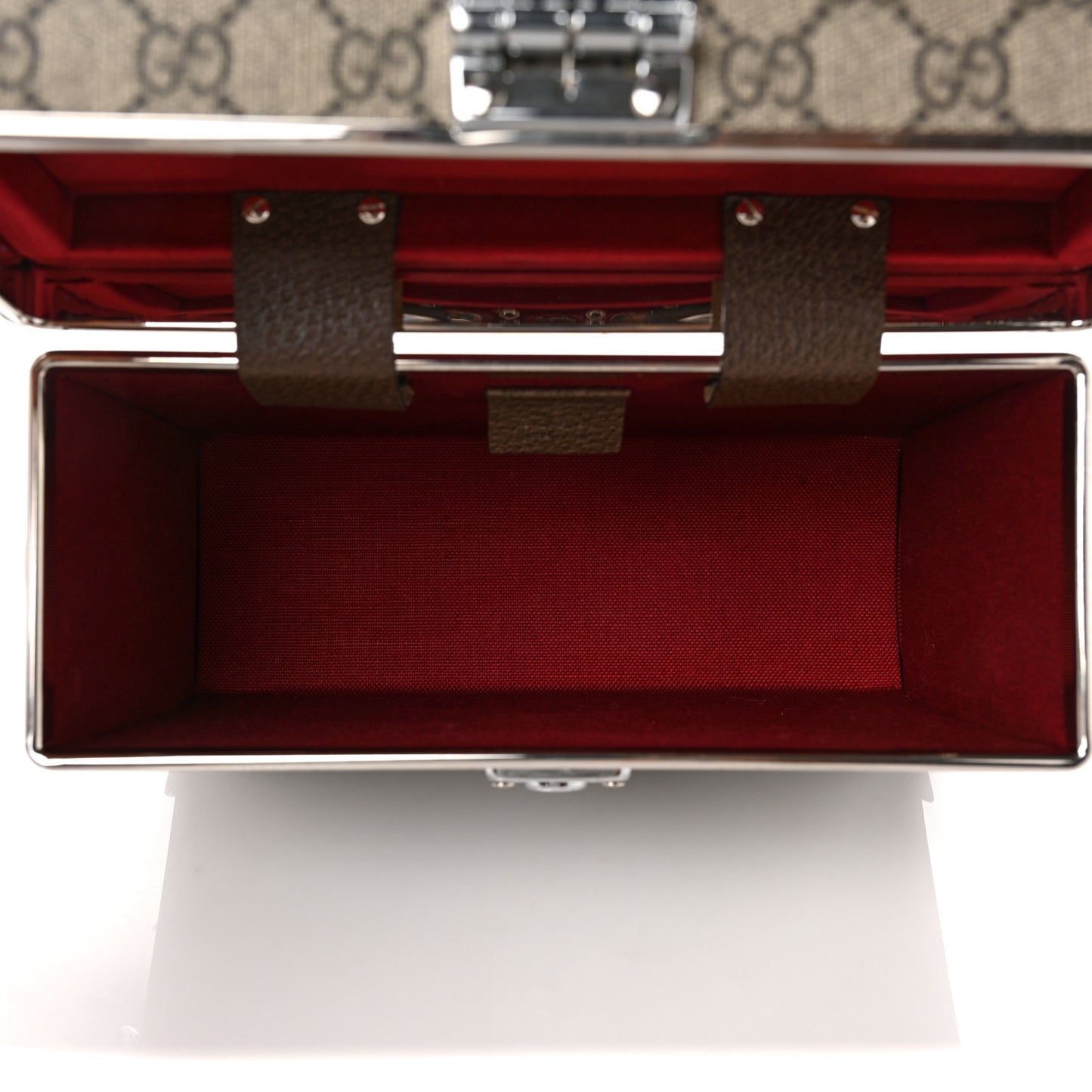 GG Supreme Monogram Globe-Trotter Beauty Case Brown