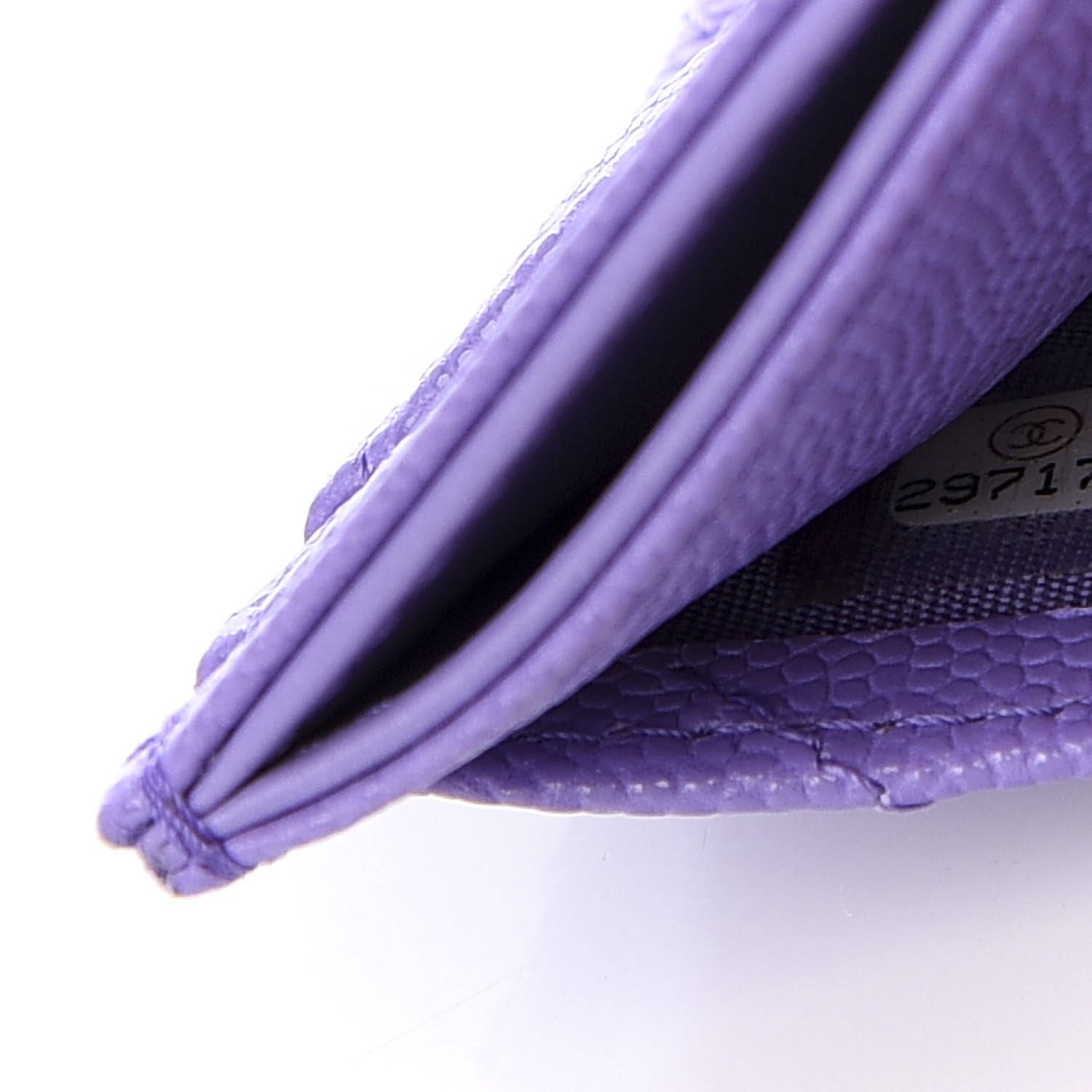 Chanel Caviar Quilted Card Holder Purple 4 of 8